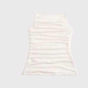 Abercrombie & Fitch Cream Ruched Camisole
